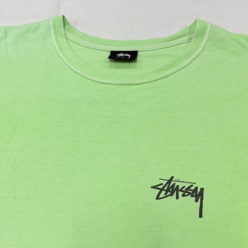 ステューシー STUSSY Tシャツ 半袖 半袖 クルーネック Tシャツ ウルフ トランプ プリント グラフィック メキシコ製 L プリント 黄緑 / イエローグリーン / X マルチカラー / マルチカラー / multicolor メンズ USED 古着 中古 50160001