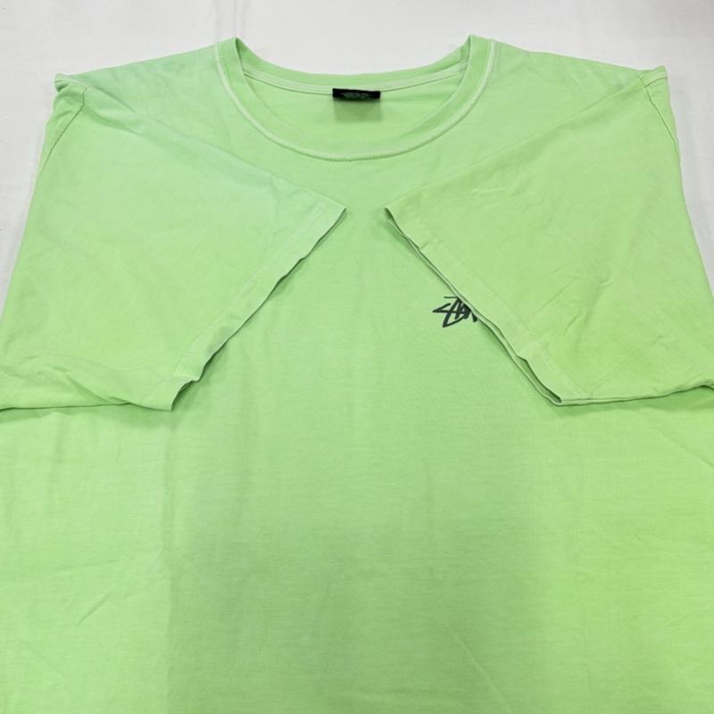 ステューシー STUSSY Tシャツ 半袖 半袖 クルーネック Tシャツ ウルフ トランプ プリント グラフィック メキシコ製 L プリント 黄緑 / イエローグリーン / X マルチカラー / マルチカラー / multicolor メンズ USED 古着 中古 50160001