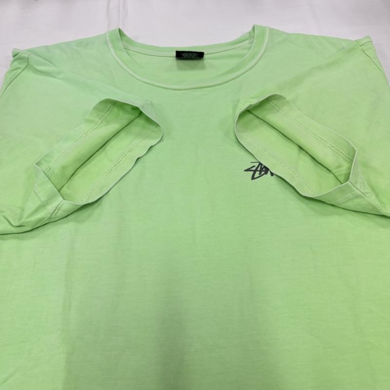 ステューシー STUSSY Tシャツ 半袖 半袖 クルーネック Tシャツ ウルフ トランプ プリント グラフィック メキシコ製 L プリント 黄緑 / イエローグリーン / X マルチカラー / マルチカラー / multicolor メンズ USED 古着 中古 50160001