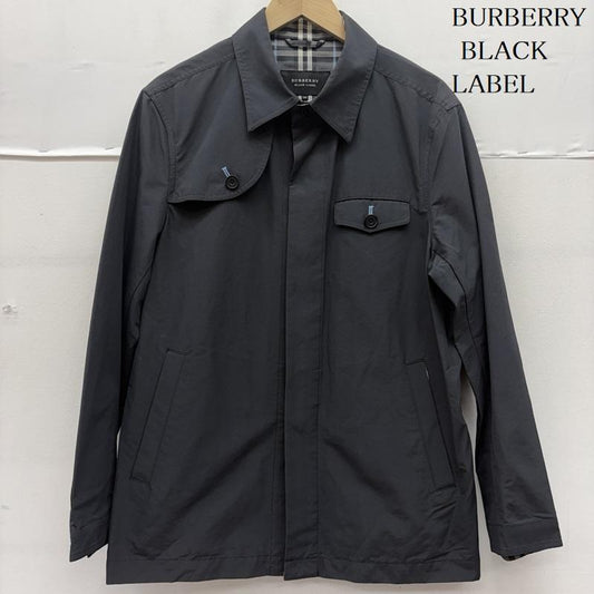 バーバリーブラックレーベル BURBERRY BLACK LABEL ジャケット、上着 ジャケット、ブレザー ナイロン混 比翼 ボタン ジャケット BMP53-502-07 M 灰 / グレー / gray メンズ USED 古着 中古 50160004