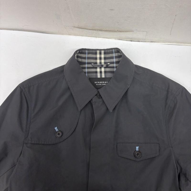 バーバリーブラックレーベル BURBERRY BLACK LABEL ジャケット、上着 ジャケット、ブレザー ナイロン混 比翼 ボタン ジャケット BMP53-502-07 M 灰 / グレー / gray メンズ USED 古着 中古 50160004