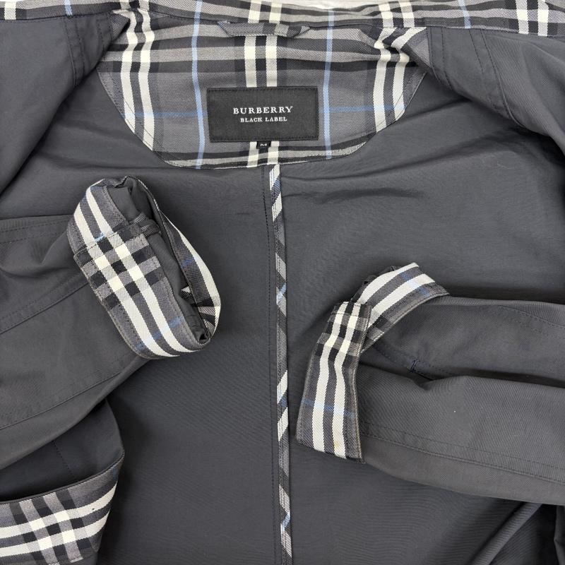バーバリーブラックレーベル BURBERRY BLACK LABEL ジャケット、上着 ジャケット、ブレザー ナイロン混 比翼 ボタン ジャケット BMP53-502-07 M 灰 / グレー / gray メンズ USED 古着 中古 50160004