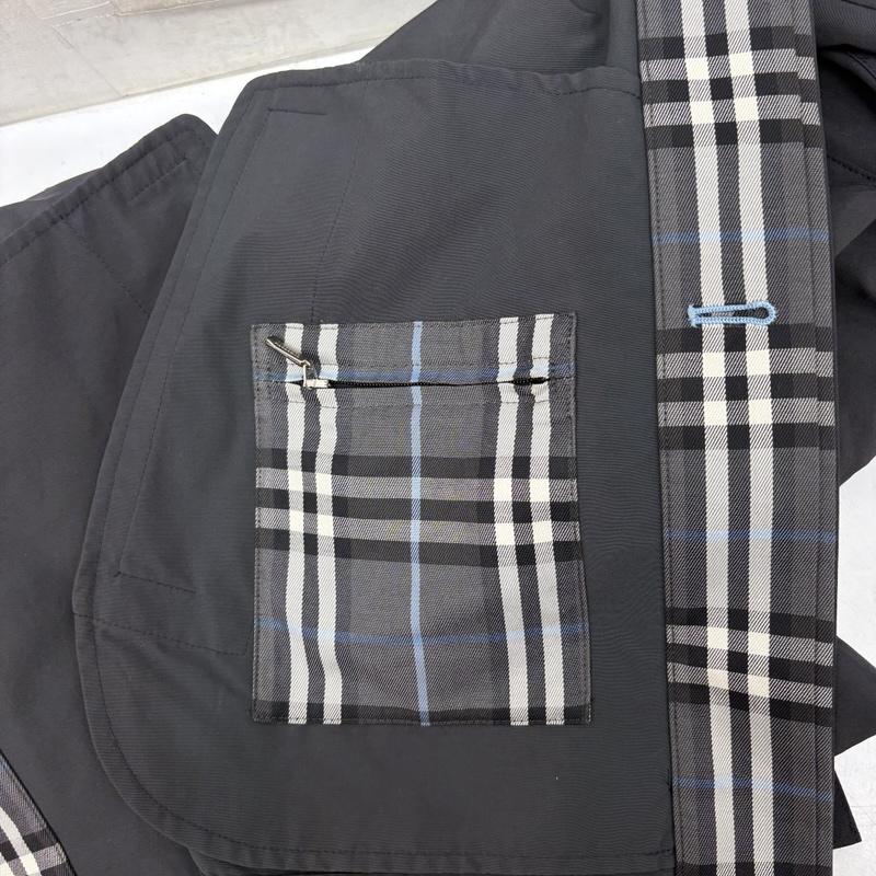 バーバリーブラックレーベル BURBERRY BLACK LABEL ジャケット、上着 ジャケット、ブレザー ナイロン混 比翼 ボタン ジャケット BMP53-502-07 M 灰 / グレー / gray メンズ USED 古着 中古 50160004