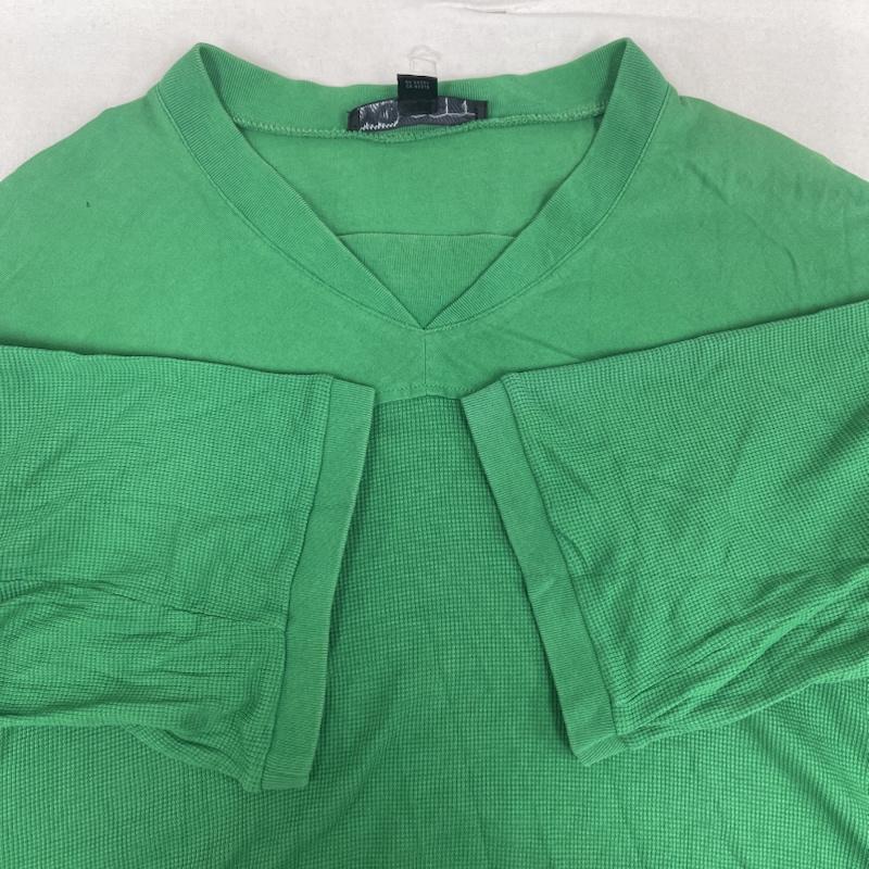 ワイスリー Y-3 Tシャツ 半袖 Vネック フットボール 切り替えし Tシャツ カットソー XS 緑 / グリーン / green メンズ USED 古着 中古 50160008
