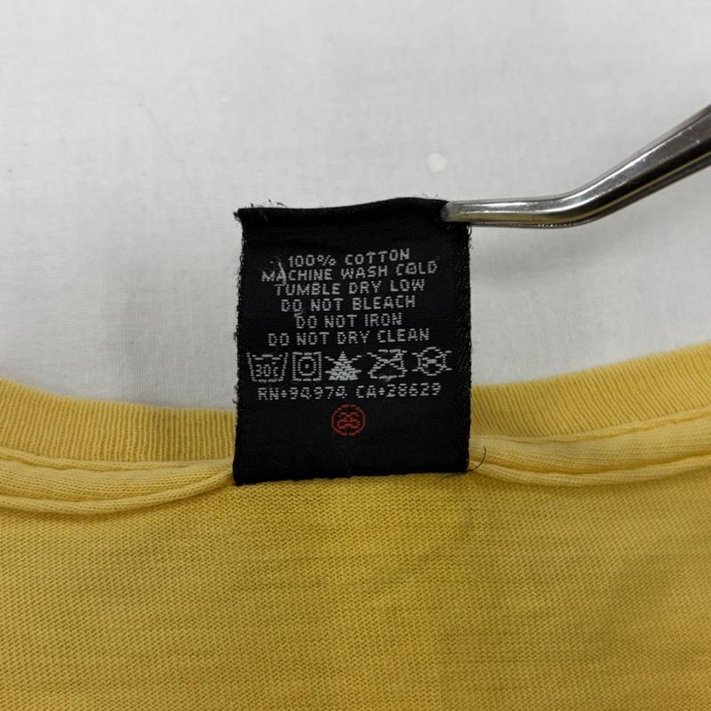 ステューシー STUSSY Tシャツ 半袖 OLD オールド 半袖 ロゴ プリント Tシャツ メキシコ製 L ロゴ、文字 X プリント 黄 / イエロー / yellow X 青 / ブルー / blue メンズ USED 古着 中古 50160012