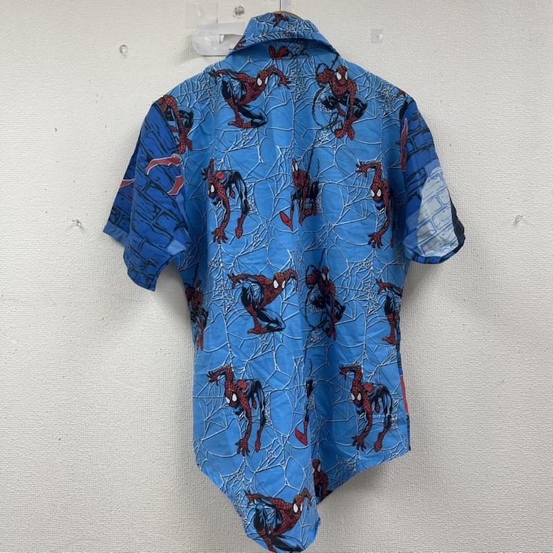 古着 USED シャツ、ブラウス 半袖 USA製 バットマン スパイダーマン ドッキング 半袖 シャツ M 青 / ブルー / blue メンズ USED 古着 中古 50160013