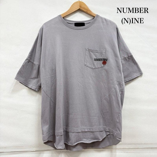 ナンバーナイン NUMBER (N)INE Tシャツ 半袖 半袖 オーバーサイズ ビックシルエット 両面 プリント ロゴ ポケット Tシャツ フリークスストア 別注 S ロゴ、文字 X プリント 灰 / グレー / gray X 紫 / パープル / purple X 黒 / ブラック / black メンズ USED 古着 中古 50160020