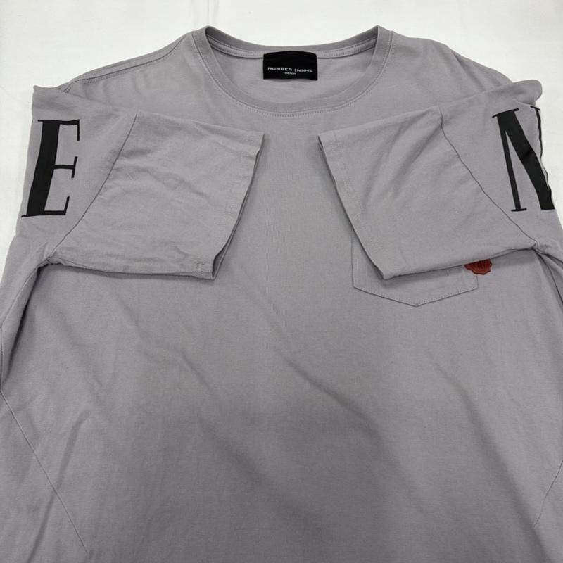 ナンバーナイン NUMBER (N)INE Tシャツ 半袖 半袖 オーバーサイズ ビックシルエット 両面 プリント ロゴ ポケット Tシャツ フリークスストア 別注 S ロゴ、文字 X プリント 灰 / グレー / gray X 紫 / パープル / purple X 黒 / ブラック / black メンズ USED 古着 中古 50160020