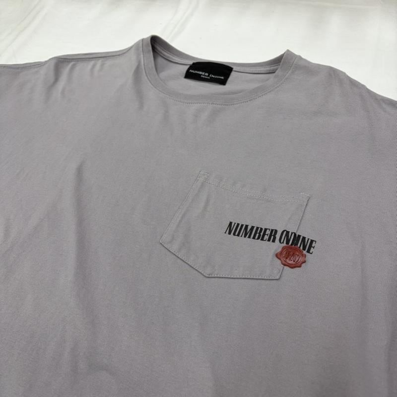 ナンバーナイン NUMBER (N)INE Tシャツ 半袖 半袖 オーバーサイズ ビックシルエット 両面 プリント ロゴ ポケット Tシャツ フリークスストア 別注 S ロゴ、文字 X プリント 灰 / グレー / gray X 紫 / パープル / purple X 黒 / ブラック / black メンズ USED 古着 中古 50160020