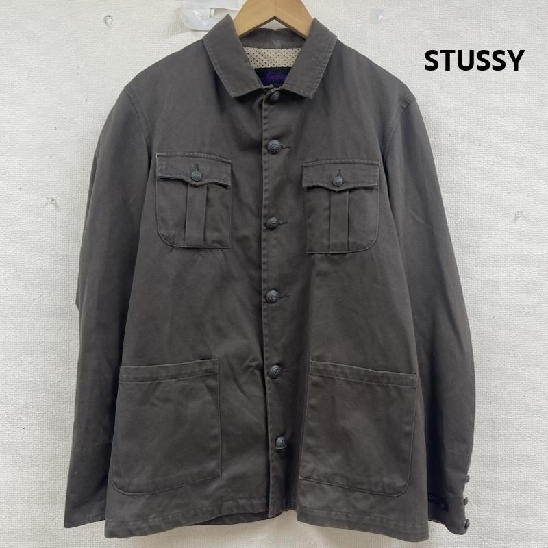 ステューシー STUSSY ジャケット、上着 ジャケット、ブレザー 紫タグ 裏地 ドット柄 シャツ ジャケット カバーオール S ダークブラウン / ダークブラウン / メンズ USED 古着 中古 50160029
