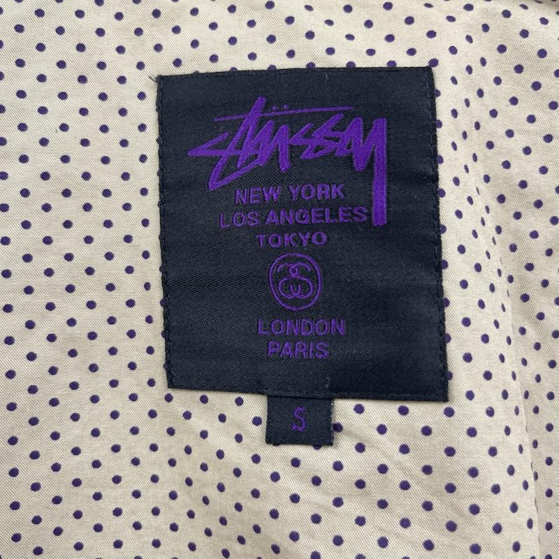 ステューシー STUSSY ジャケット、上着 ジャケット、ブレザー 紫タグ 裏地 ドット柄 シャツ ジャケット カバーオール S ダークブラウン / ダークブラウン / メンズ USED 古着 中古 50160029