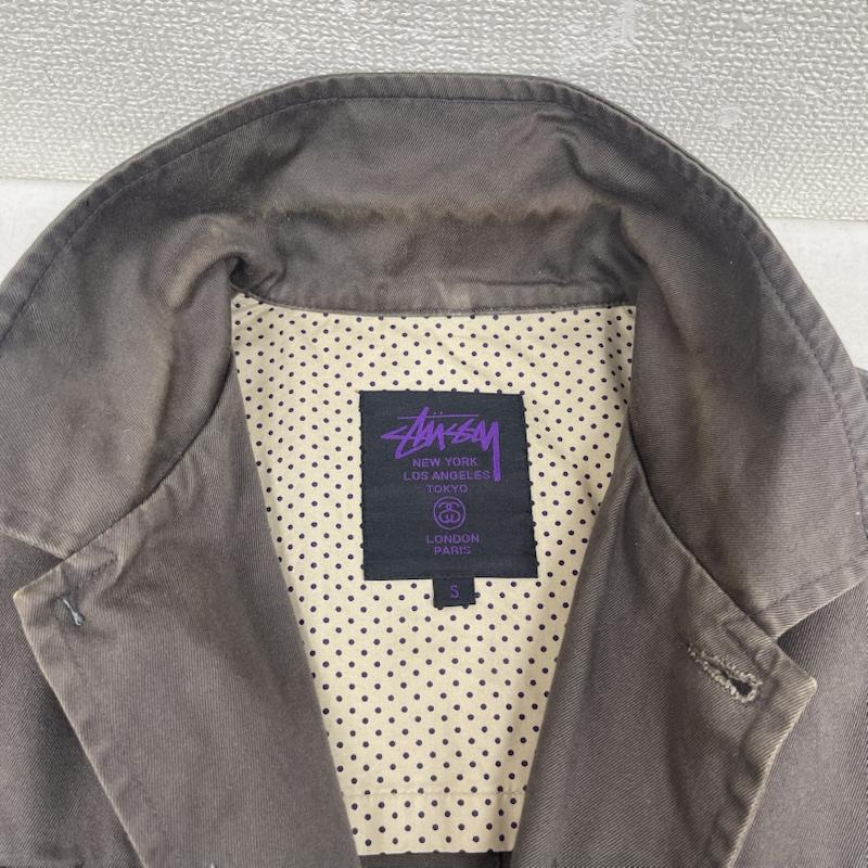 ステューシー STUSSY ジャケット、上着 ジャケット、ブレザー 紫タグ 裏地 ドット柄 シャツ ジャケット カバーオール S ダークブラウン / ダークブラウン / メンズ USED 古着 中古 50160029