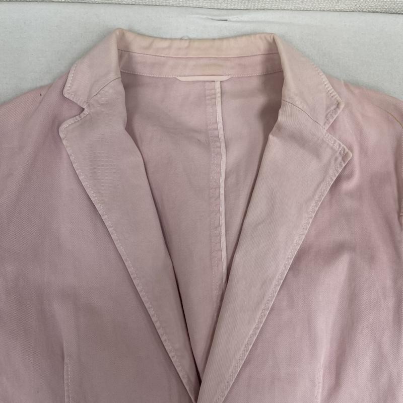 ジルサンダー JIL SANDER ジャケット、上着 ジャケット、ブレザー イタリア製 ノッチドラペル コットン テーラード ジャケット 46 桃 / ピンク / pink メンズ USED 古着 中古 50160030