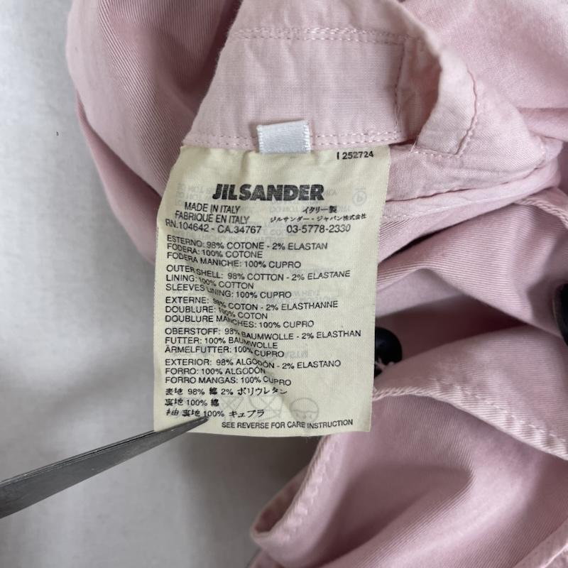 ジルサンダー JIL SANDER ジャケット、上着 ジャケット、ブレザー イタリア製 ノッチドラペル コットン テーラード ジャケット 46 桃 / ピンク / pink メンズ USED 古着 中古 50160030