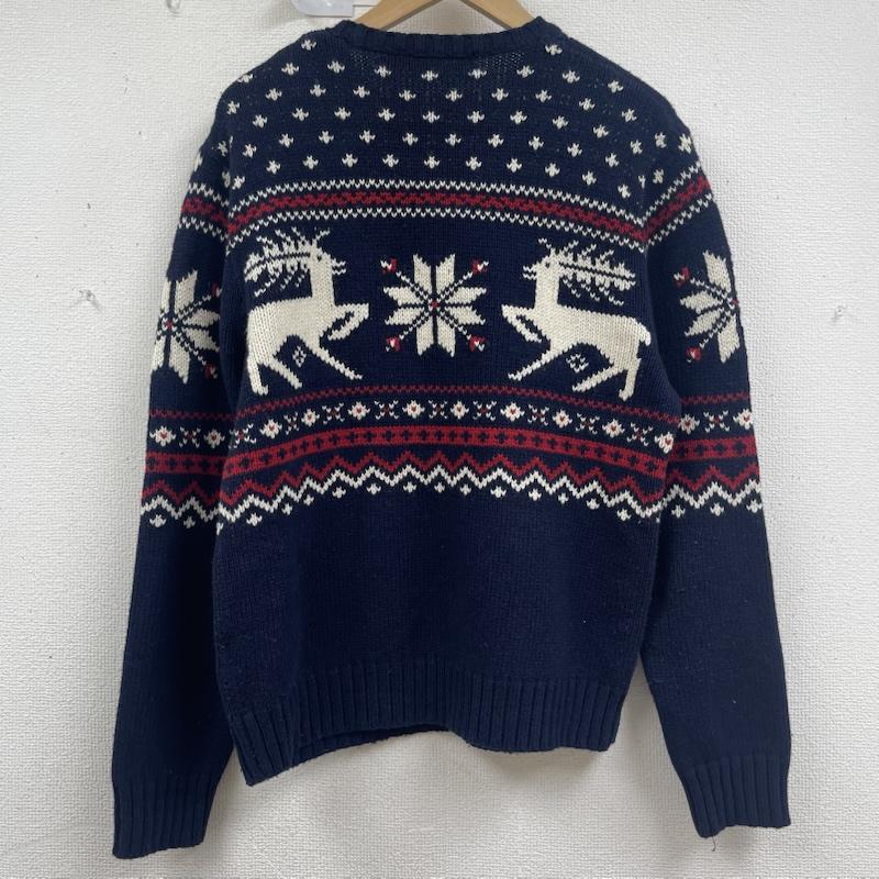 ポロバイラルフローレン Polo by RALPH LAUREN ニット、セーター 長袖 厚手 ニット トナカイ ノルディック セーター 0187209gh M 紺 / ネイビー / navy メンズ USED 古着 中古 50160031