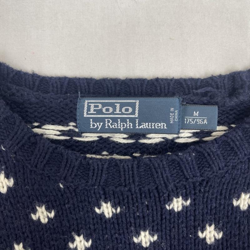 ポロバイラルフローレン Polo by RALPH LAUREN ニット、セーター 長袖 厚手 ニット トナカイ ノルディック セーター 0187209gh M 紺 / ネイビー / navy メンズ USED 古着 中古 50160031