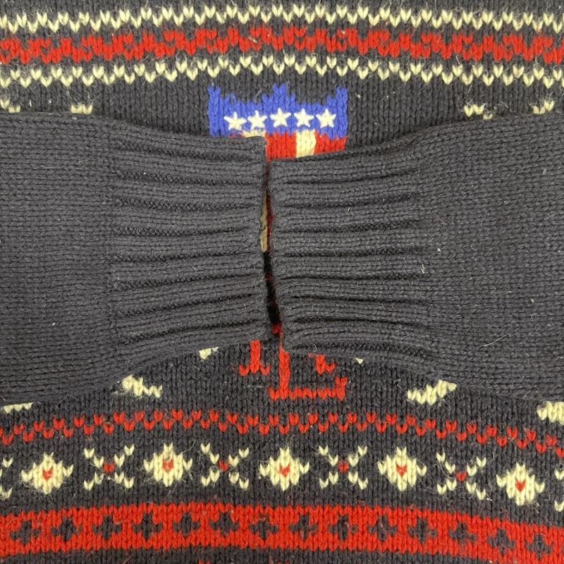 ポロバイラルフローレン Polo by RALPH LAUREN ニット、セーター 長袖 厚手 ニット トナカイ ノルディック セーター 0187209gh M 紺 / ネイビー / navy メンズ USED 古着 中古 50160031