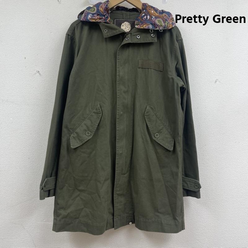 プリティーグリーン Pretty Green コート コート一般 裏地 ペイズリー柄 フェスティバル パーカー ジャケット XS カーキ / カーキ / khaki メンズ USED 古着 中古 50160034