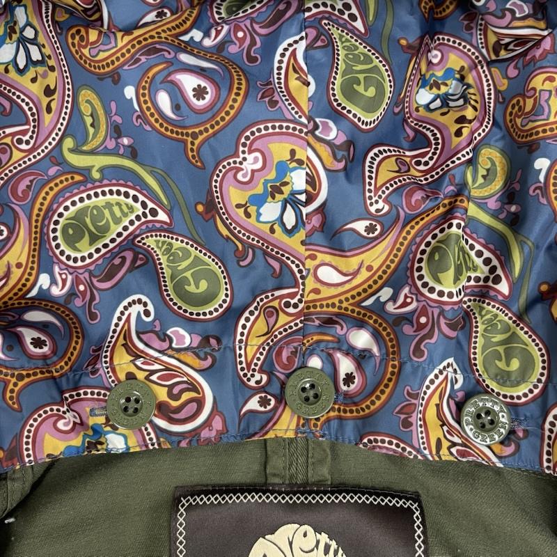 プリティーグリーン Pretty Green コート コート一般 裏地 ペイズリー柄 フェスティバル パーカー ジャケット XS カーキ / カーキ / khaki メンズ USED 古着 中古 50160034