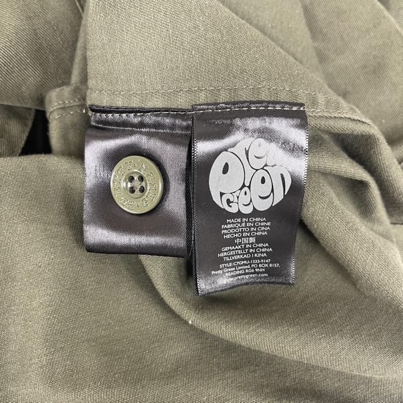 プリティーグリーン Pretty Green コート コート一般 裏地 ペイズリー柄 フェスティバル パーカー ジャケット XS カーキ / カーキ / khaki メンズ USED 古着 中古 50160034