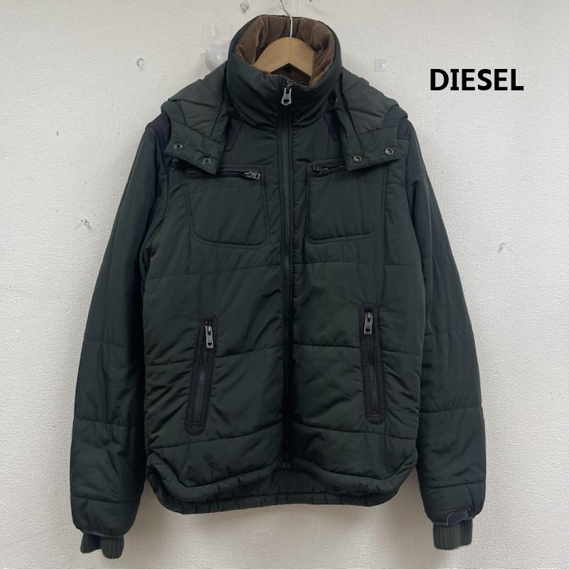 ディーゼル DIESEL ジャケット、上着 ダウンジャケット テフロン ダウン ジャケット リブ ニット 切り替え アウター M 緑 / グリーン / green メンズ USED 古着 中古 50160035
