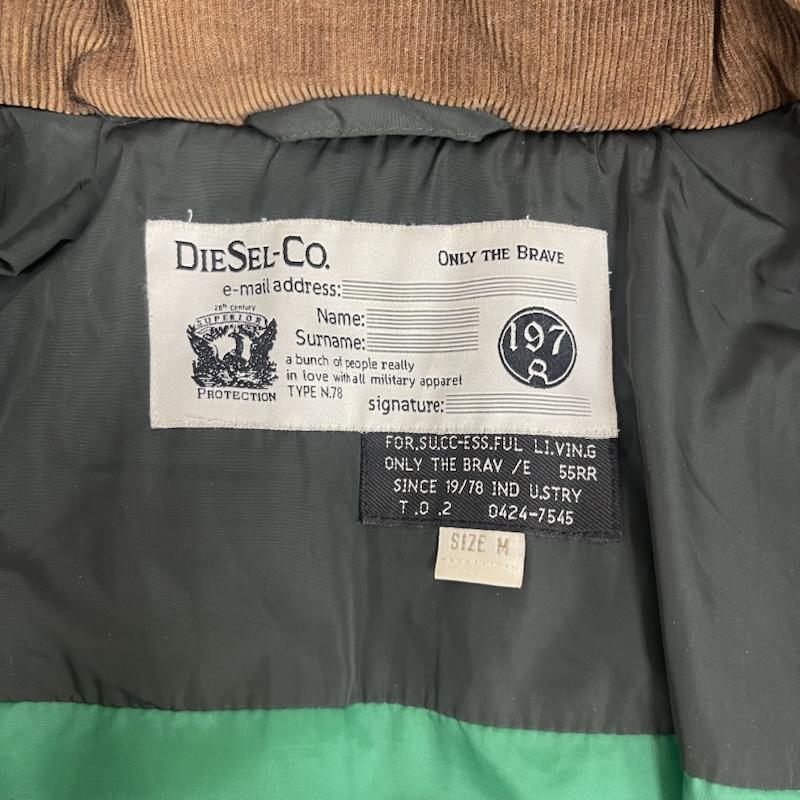 ディーゼル DIESEL ジャケット、上着 ダウンジャケット テフロン ダウン ジャケット リブ ニット 切り替え アウター M 緑 / グリーン / green メンズ USED 古着 中古 50160035
