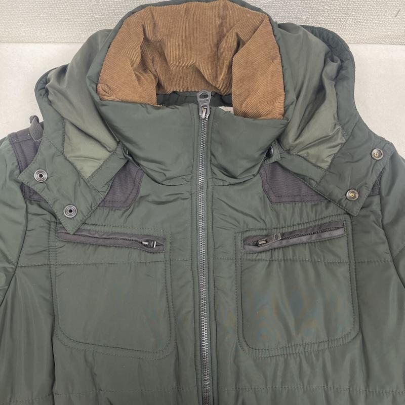 ディーゼル DIESEL ジャケット、上着 ダウンジャケット テフロン ダウン ジャケット リブ ニット 切り替え アウター M 緑 / グリーン / green メンズ USED 古着 中古 50160035