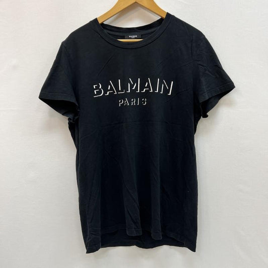 バルマン BALMAIN Tシャツ 半袖 ロゴ Tシャツ L 黒 / ブラック / black メンズ USED 古着 中古 50160051