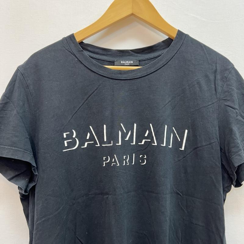 バルマン BALMAIN Tシャツ 半袖 ロゴ Tシャツ L 黒 / ブラック / black メンズ USED 古着 中古 50160051