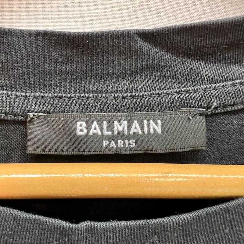バルマン BALMAIN Tシャツ 半袖 ロゴ Tシャツ L 黒 / ブラック / black メンズ USED 古着 中古 50160051