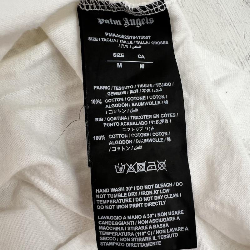 パーム・エンジェルス Palm Angels Tシャツ 半袖 バック ネック ロゴ Tシャツ M 白 / ホワイト / white メンズ USED 古着 中古 50160052