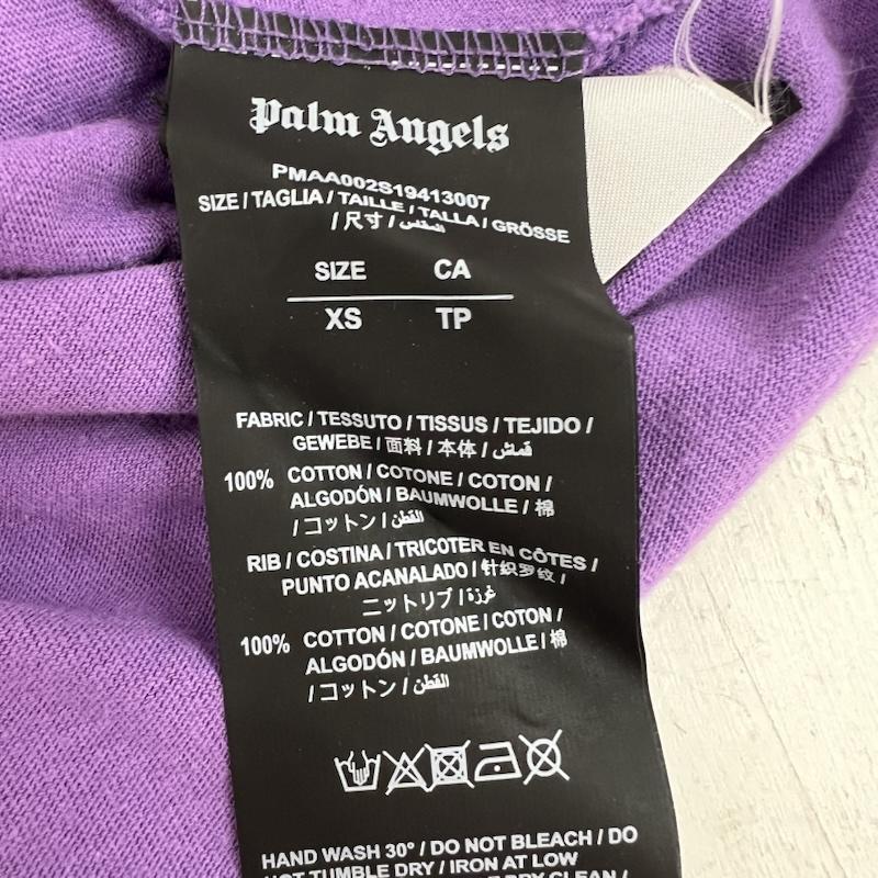 パーム・エンジェルス Palm Angels Tシャツ 半袖 バック ネック ロゴ オーバーサイズ Tシャツ XS 紫 / パープル / purple メンズ USED 古着 中古 50160053
