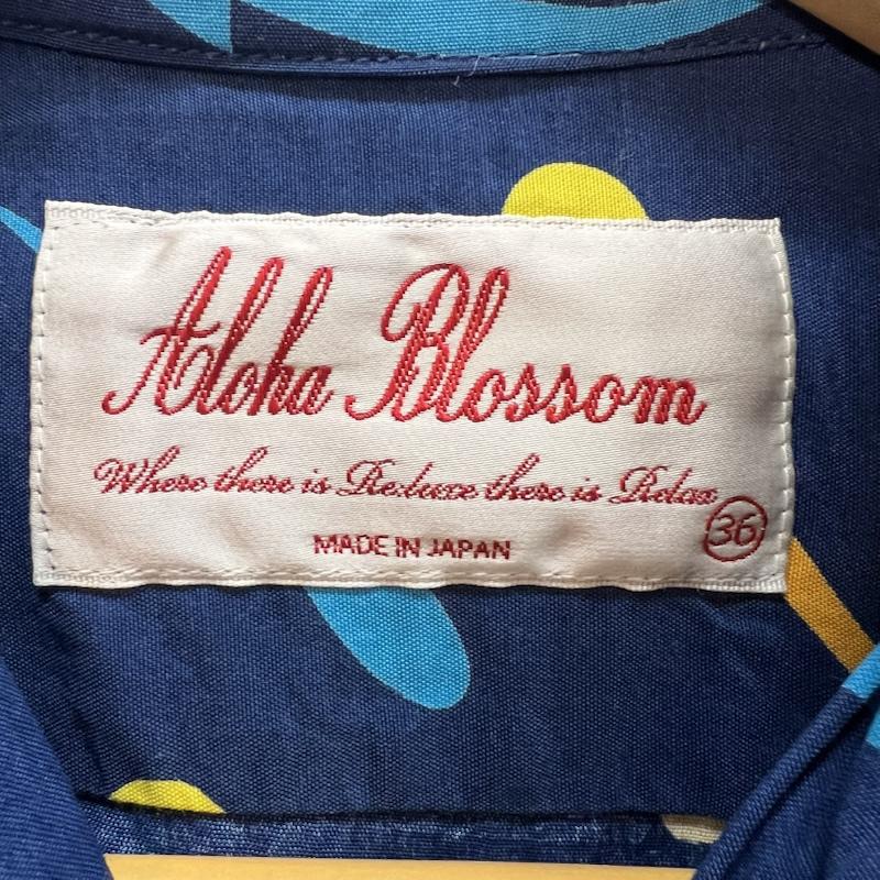 古着 USED シャツ、ブラウス 半袖 Aloha Blossom アロハブロッサム 花火 アロハシャツ 36 紺 / ネイビー / navy メンズ USED 古着 中古 50160056