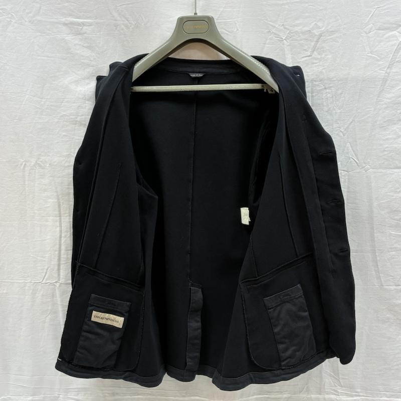 エンポリオアルマーニ EMPORIO ARMANI ジャケット、上着 ジャケット、ブレザー ストレッチ コットン フライフロント 3B テーラード ジャケット 56 - メンズ USED 古着 中古 50160061