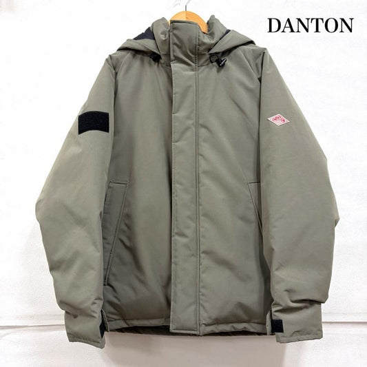 ダントン Danton ジャケット、上着 ダウンジャケット ダウン アーミー フード ジャケットミリタリー DT-A0030 アウトドア ジップアップ L 無地 X ワンポイント X ロゴ、文字 オリーブグリーン / オリーブグリーン / メンズ USED 古着 中古 50160079