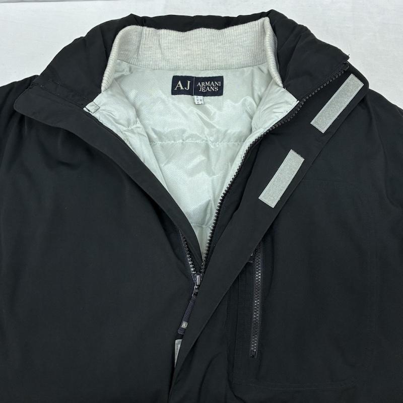 アルマーニ ジーンズ ARMANI JEANS ジャケット、上着 ジャンパー、ブルゾン 中綿 インサレーション ジャケット ロング 2WAY 収納 フード 50 メンズ USED 古着 中古 50160084