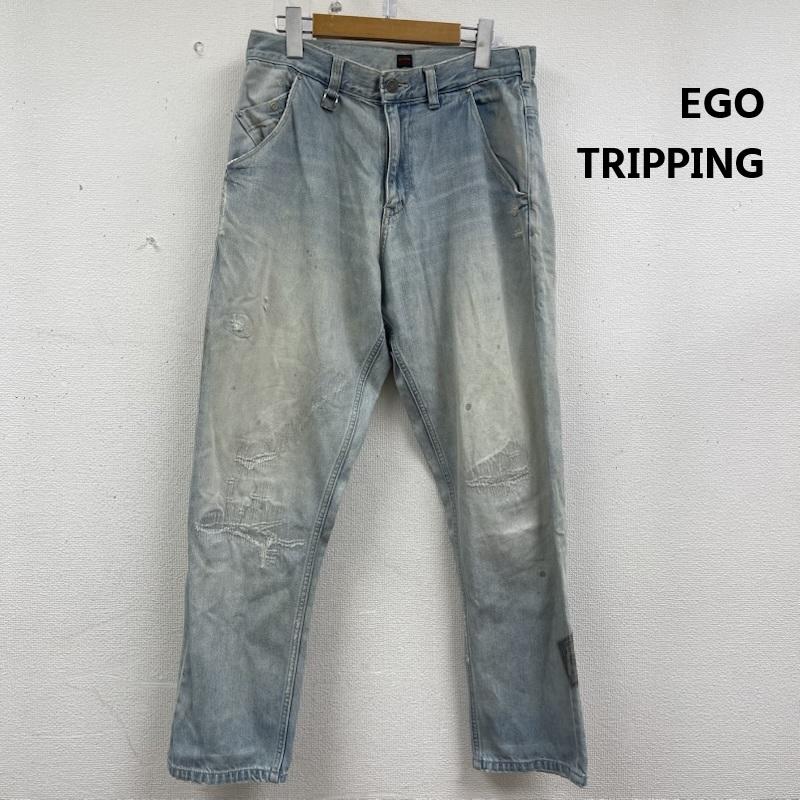 エゴトリッピング EGO TRIPPING パンツ デニム、ジーンズ NEAD DENIM REMAKE ダメージ加工 ストレート デニム パンツ 水色 / ライトブルー / メンズ USED 古着 中古 50160094