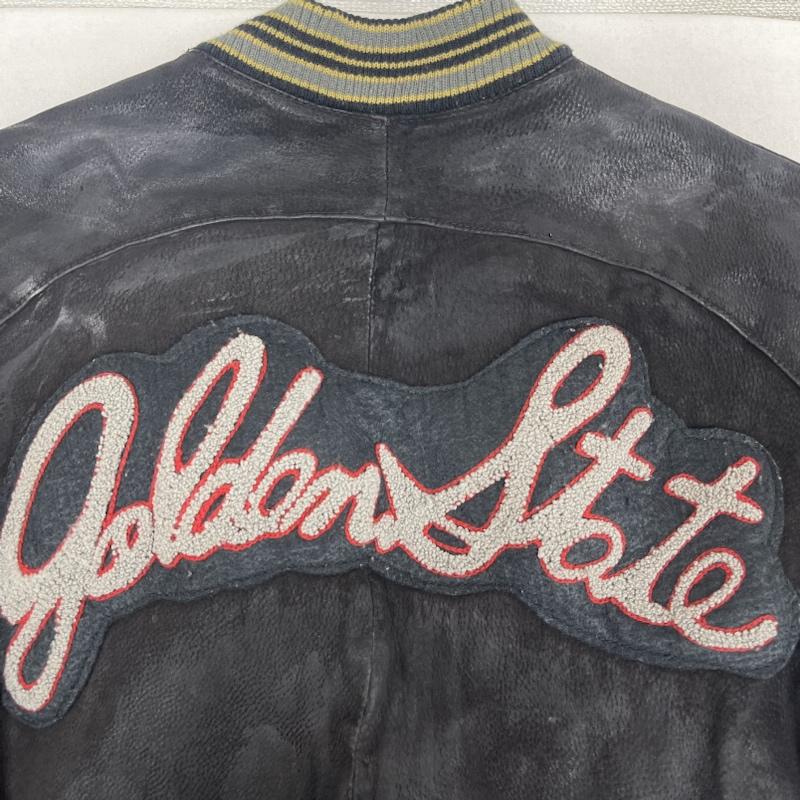 古着 USED ジャケット、上着 レザージャケット 革 Golden State 刺繍 ワッペン ヴィンテージ レザ－ ジャケット 黒 / ブラック / black メンズ USED 古着 中古 50160097