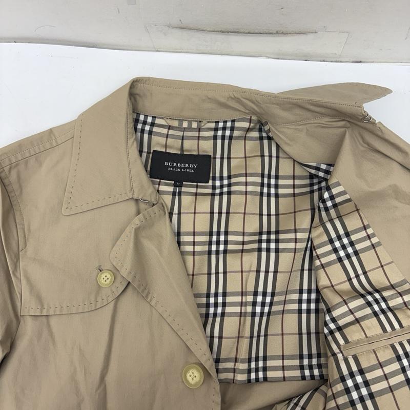 バーバリーブラックレーベル BURBERRY BLACK LABEL コート トレンチコート ミドル丈 裏地 ノバチェック ジャケット トレンチコート BMP43-615-44 M ベージュ / ベージュ / beige メンズ USED 古着 中古 50160103