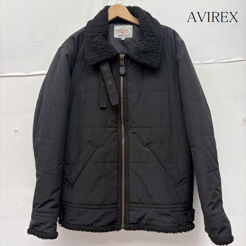 アヴィレックス AVIREX ジャケット、上着 ジャンパー、ブルゾン ミリタリー ボア フライト ジャケット 6152232 XL 黒 / ブラック / black メンズ USED 古着 中古 50160106