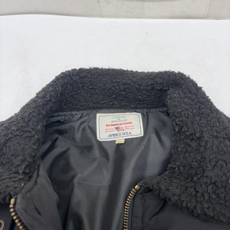 アヴィレックス AVIREX ジャケット、上着 ジャンパー、ブルゾン ミリタリー ボア フライト ジャケット 6152232 XL 黒 / ブラック / black メンズ USED 古着 中古 50160106