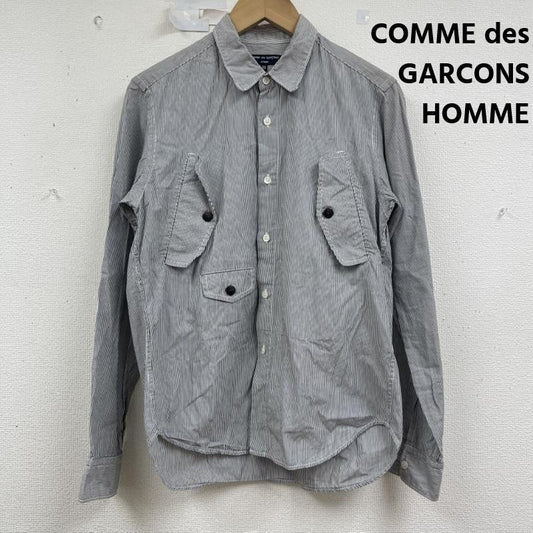 コムデギャルソンオム COMME des GARCONS HOMME シャツ、ブラウス 長袖 日本製 ストライプ 柄 長袖 シャツ ht-b035 XS 灰 / グレー / gray メンズ USED 古着 中古 50160107