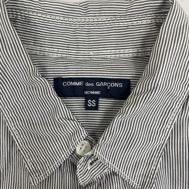 コムデギャルソンオム COMME des GARCONS HOMME シャツ、ブラウス 長袖 日本製 ストライプ 柄 長袖 シャツ ht-b035 XS 灰 / グレー / gray メンズ USED 古着 中古 50160107