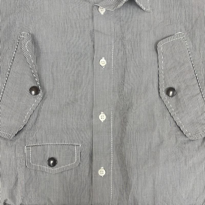 コムデギャルソンオム COMME des GARCONS HOMME シャツ、ブラウス 長袖 日本製 ストライプ 柄 長袖 シャツ ht-b035 XS 灰 / グレー / gray メンズ USED 古着 中古 50160107