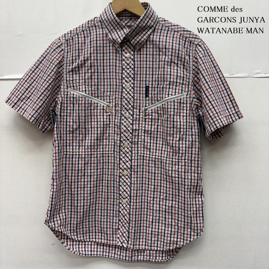 ジュンヤワタナベマン JUNYA WATANABE MAN シャツ、ブラウス 半袖 06ss Ben herman ジッパー ポケット パッカリング チェック 半袖 シャツ WQ-B037 XS 白 / ホワイト / white X 赤 / レッド / red X 青 / ブルー / blue メンズ USED 古着 中古 50160112