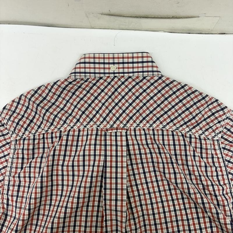 ジュンヤワタナベマン JUNYA WATANABE MAN シャツ、ブラウス 半袖 06ss Ben herman ジッパー ポケット パッカリング チェック 半袖 シャツ WQ-B037 XS 白 / ホワイト / white X 赤 / レッド / red X 青 / ブルー / blue メンズ USED 古着 中古 50160112