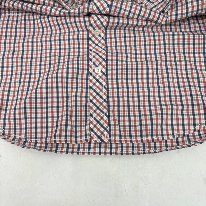 ジュンヤワタナベマン JUNYA WATANABE MAN シャツ、ブラウス 半袖 06ss Ben herman ジッパー ポケット パッカリング チェック 半袖 シャツ WQ-B037 XS 白 / ホワイト / white X 赤 / レッド / red X 青 / ブルー / blue メンズ USED 古着 中古 50160112