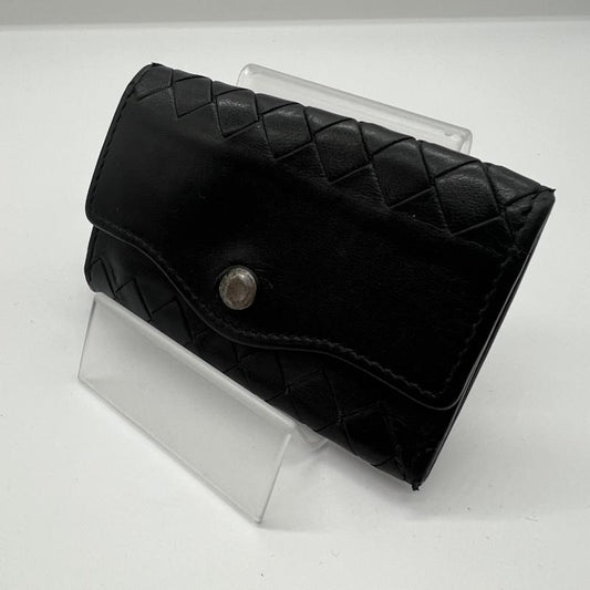 ボッテガヴェネタ BOTTEGA VENETA キーケース キーケース イントレチャート 編み込み レザー キーケース - 黒 / ブラック / black メンズ USED 古着 中古 50160123