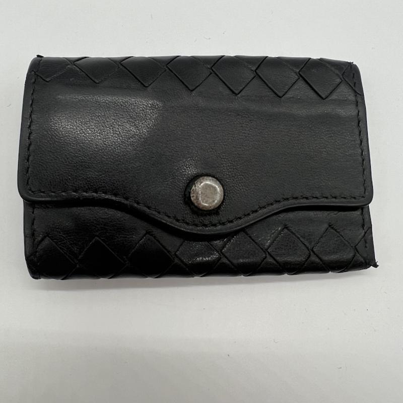 ボッテガヴェネタ BOTTEGA VENETA キーケース キーケース イントレチャート 編み込み レザー キーケース - 黒 / ブラック / black メンズ USED 古着 中古 50160123