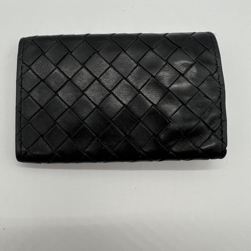 ボッテガヴェネタ BOTTEGA VENETA キーケース キーケース イントレチャート 編み込み レザー キーケース - 黒 / ブラック / black メンズ USED 古着 中古 50160123